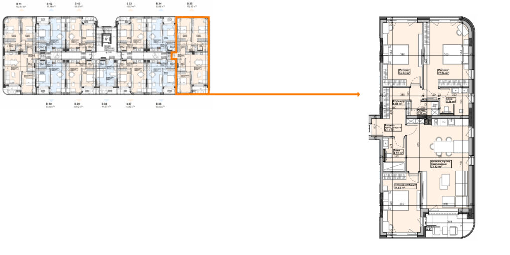 Четиристаен апартамент –  сграда ENSO – В35 !