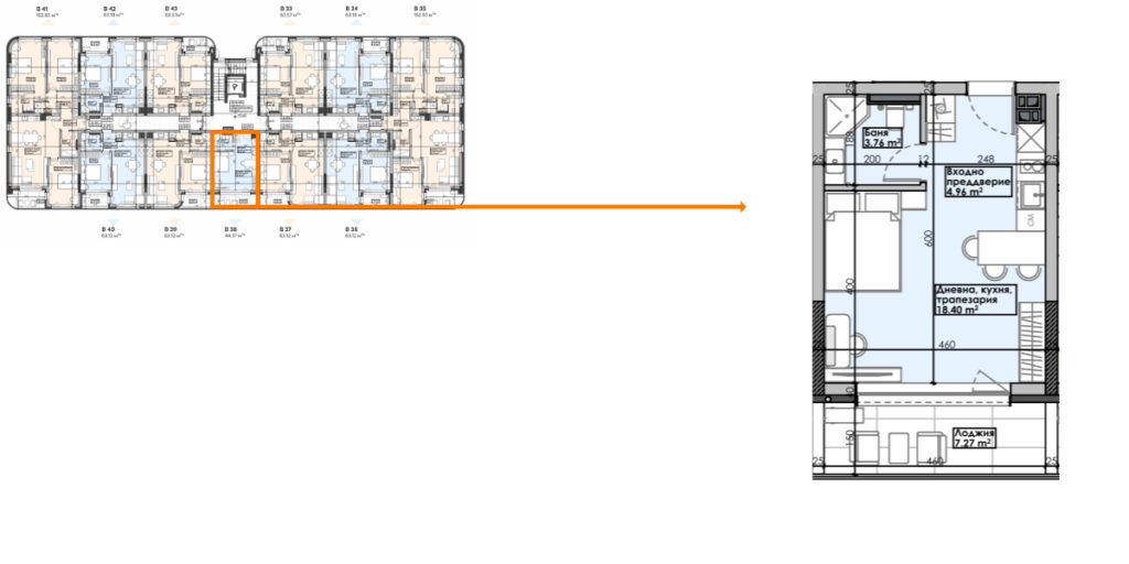Студио –  сграда ENSO – ап. В38 !